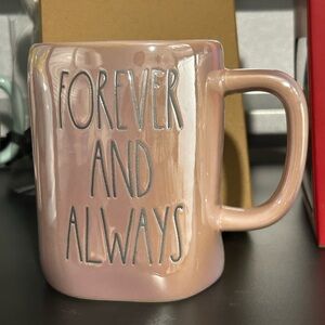 Rae Dunn Pink Iridescent Forever and Always